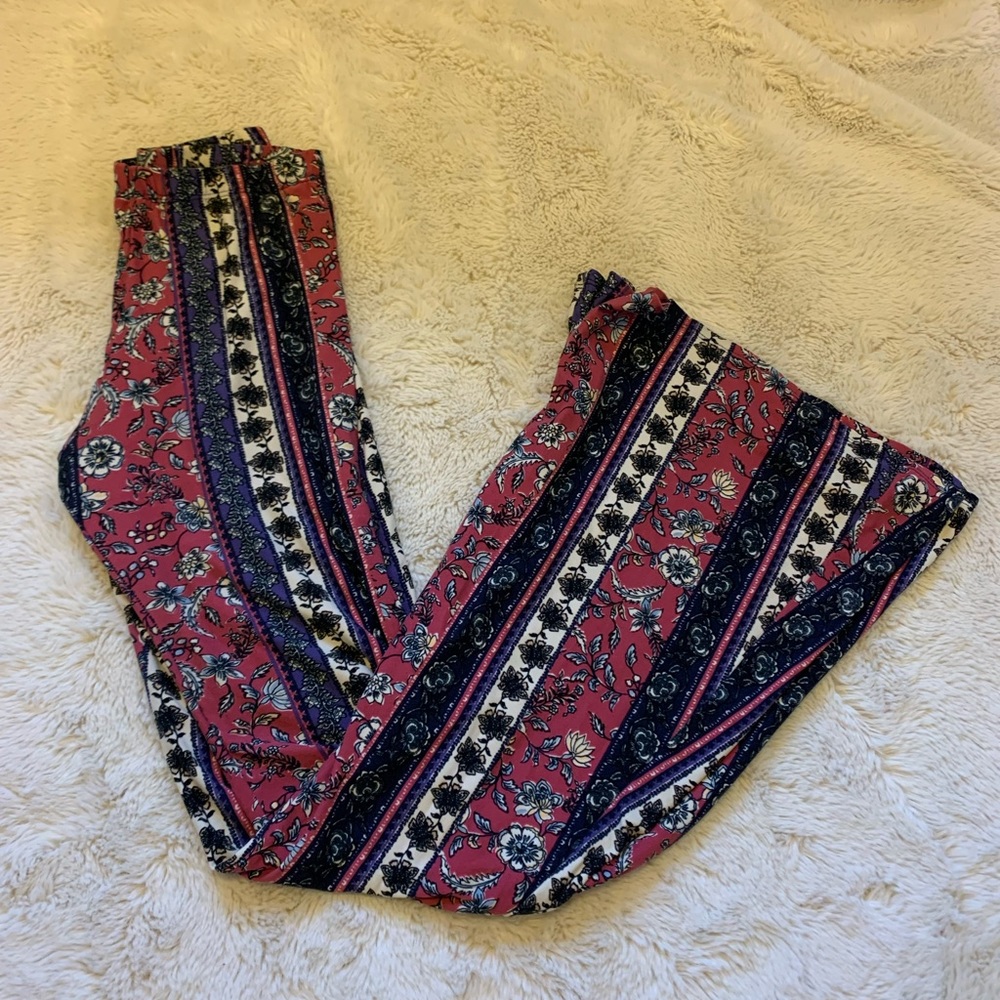 Windsor Paisley Wide Leg Pants - Pink Combo